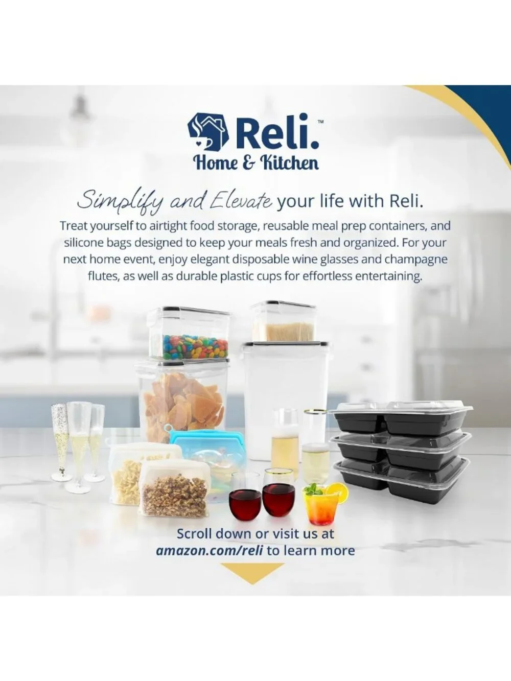 Airtight Stackable Food Storage Containers - 8.5L for Flour & Sugar (2 Pack)